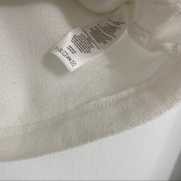 Calvin Klein Women’s L Performance White Fleece Full Zip Jacket Mock Neck - Picture 9 of 10